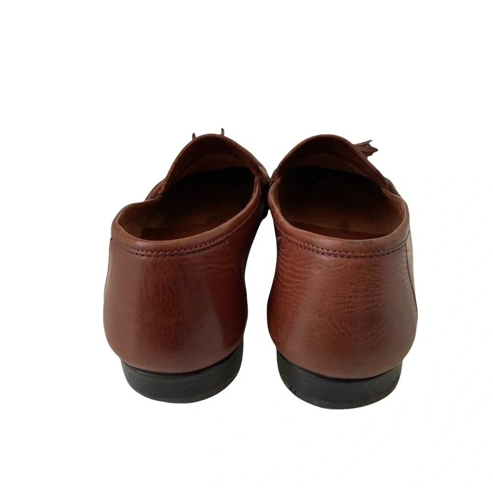Giorgio Brutini Le Glove Gordy Tassel Leather Loafers Moc Toe Size 10.5D Brown